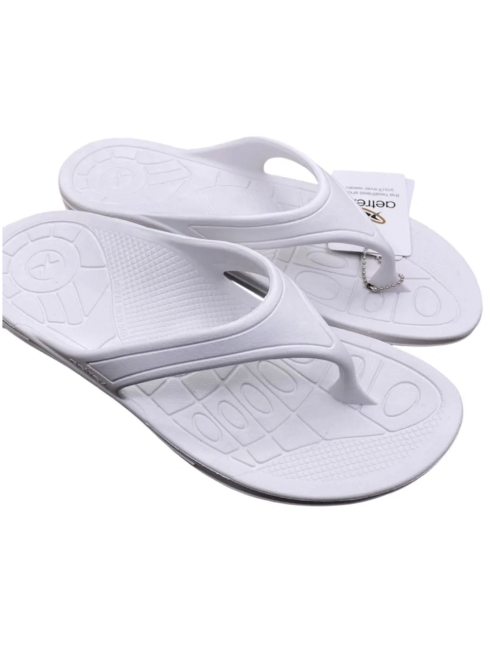 AETREX fiji orthotic arch support white flip flops women Size 11